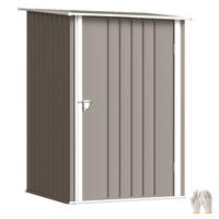 GERÄTEHAUS DE-16883 abschließbare Tür 1 m² Braun/Weiß - Braun, Metall (103/160/100cm) - ComfortXL