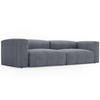 SOFA 240/85/80 Grau Landi - Schwarz/Grau, Kunststoff/Textil (240/85/80cm) - Graingold