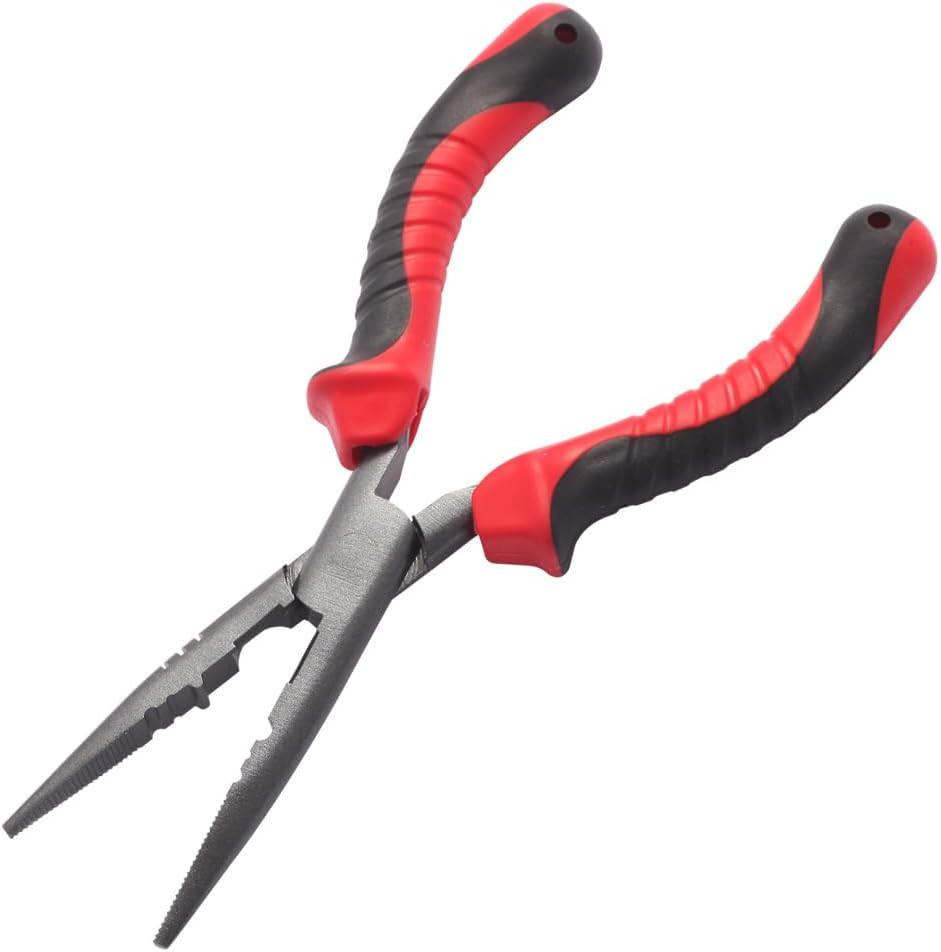 ZANGE – Geeignet zum Entfernen von Angelhaken und Durchtrennen von Angelschnüren – 1 Paar, rot - Multicolor, Metall (18/1/1cm) - DCA