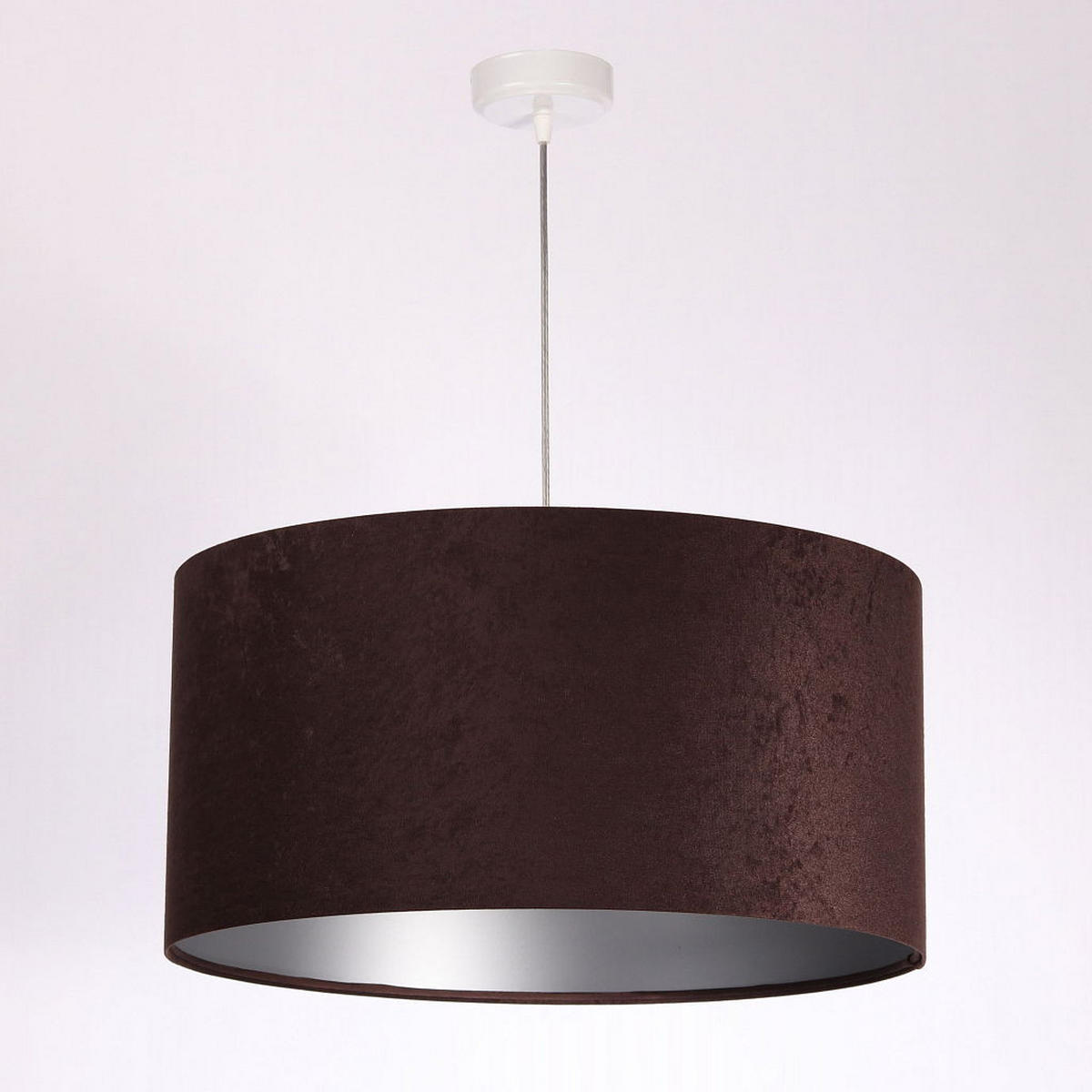 HÄNGELEUCHTE Silber 30/20 cm - Silberfarben/Braun, Kunststoff (30/0.45/20cm) - ONZENO