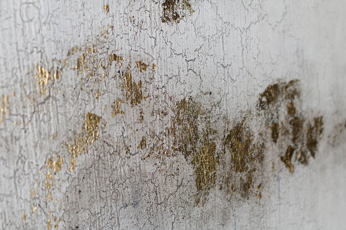 ACRYLBILD HANDGEMALT 150/50 cm - Grau, Holz/Textil (2.4/50cm) - KUNSTLOFT