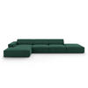ECKSOFA links Jodie aus strukturiertem Stoff grün 5 Sitzplätze - Grün, Textil (166/341cm) - Micadoni
