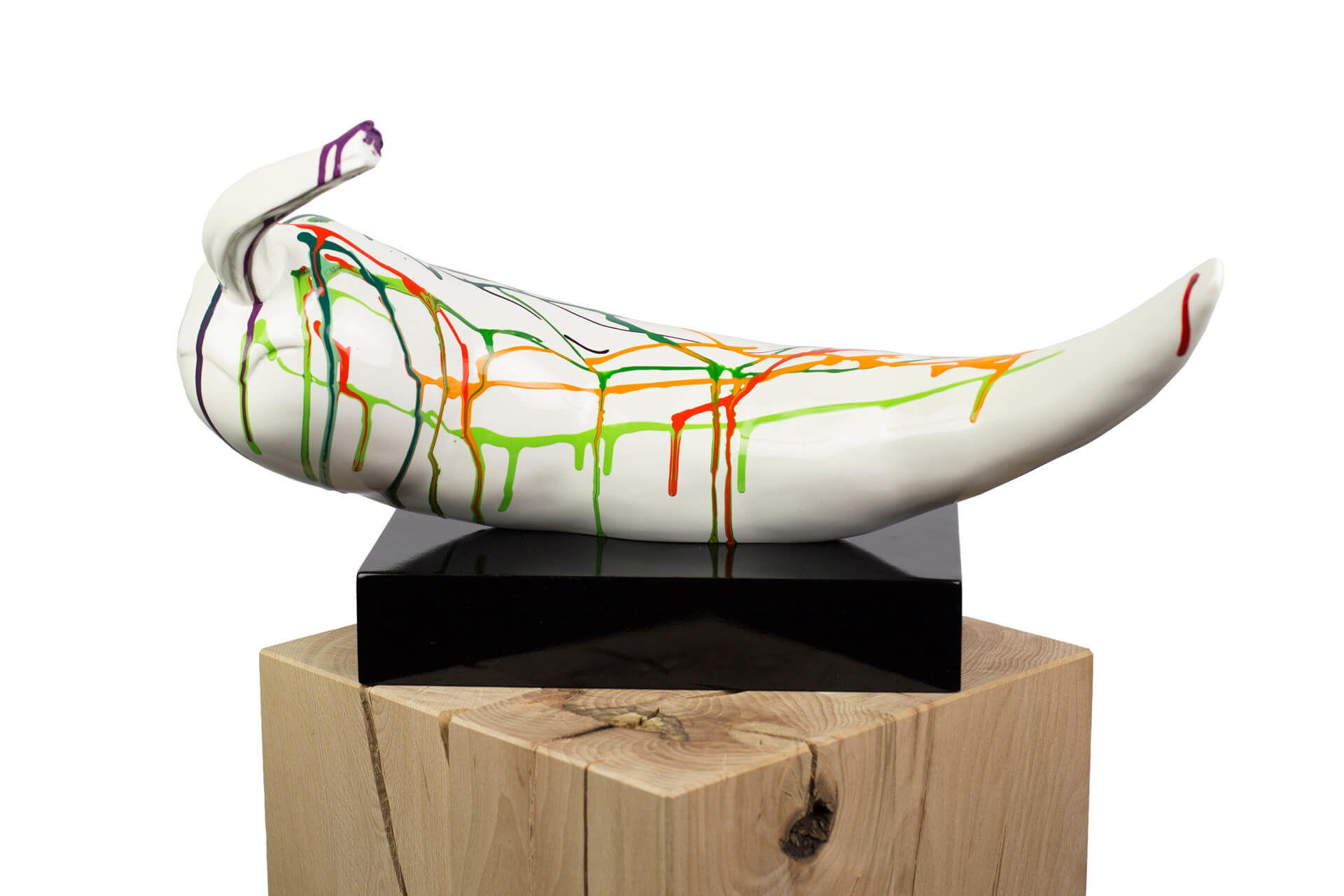 KUNSTLOFT DEKORATIVNÍ SOCHA BÍLÁ/BAREVNÁ, 55/48 CM