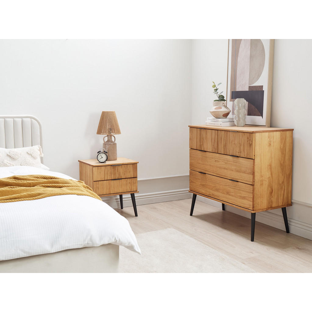 Thumbnail - Beliani Kommode, Hellbraun, Holz, 100x91x45 cm, Wohnzimmer, Kommoden & Sideboards, Kommoden