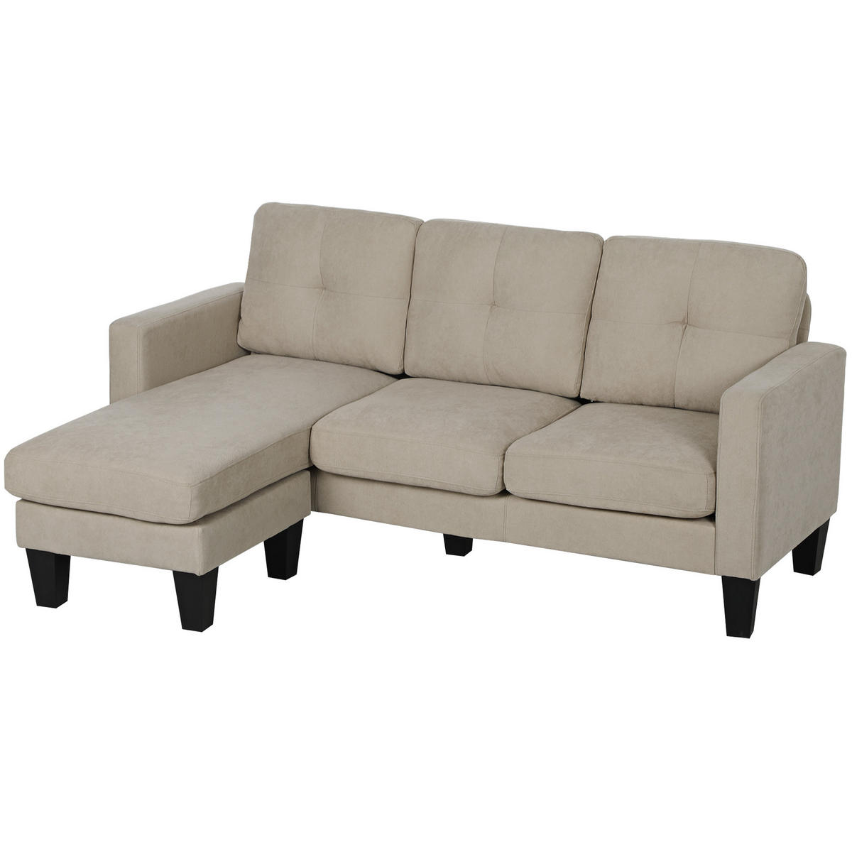 ECKSOFA Beige 186/130/84 cm - Beige, Textil (186/130cm) - PANGIVO