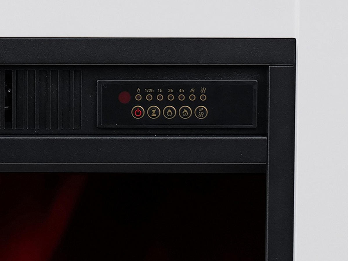 KAMIN - 64.5 x 23.5 - glas - weiß Ulano - Weiß, Glas (64.5/61/23.5cm) - Vente-Unique