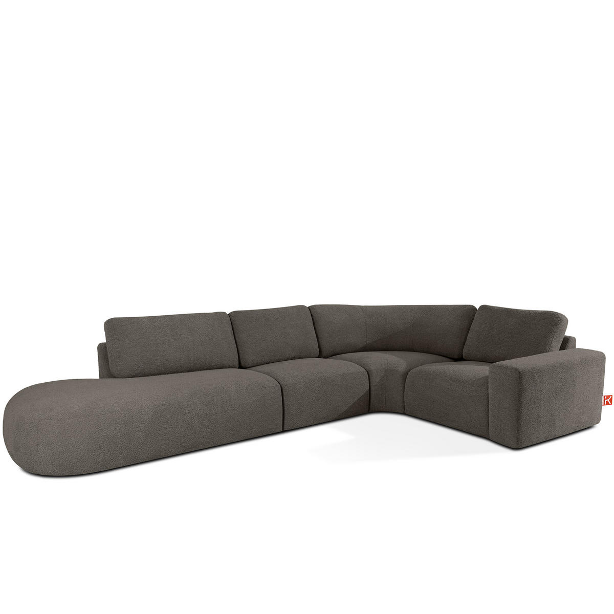 ECKSOFA LINKS ZUCCO, Dunkelbraun - Dunkelbraun, Holz/Holzwerkstoff (224/373cm) - KONSIMO®