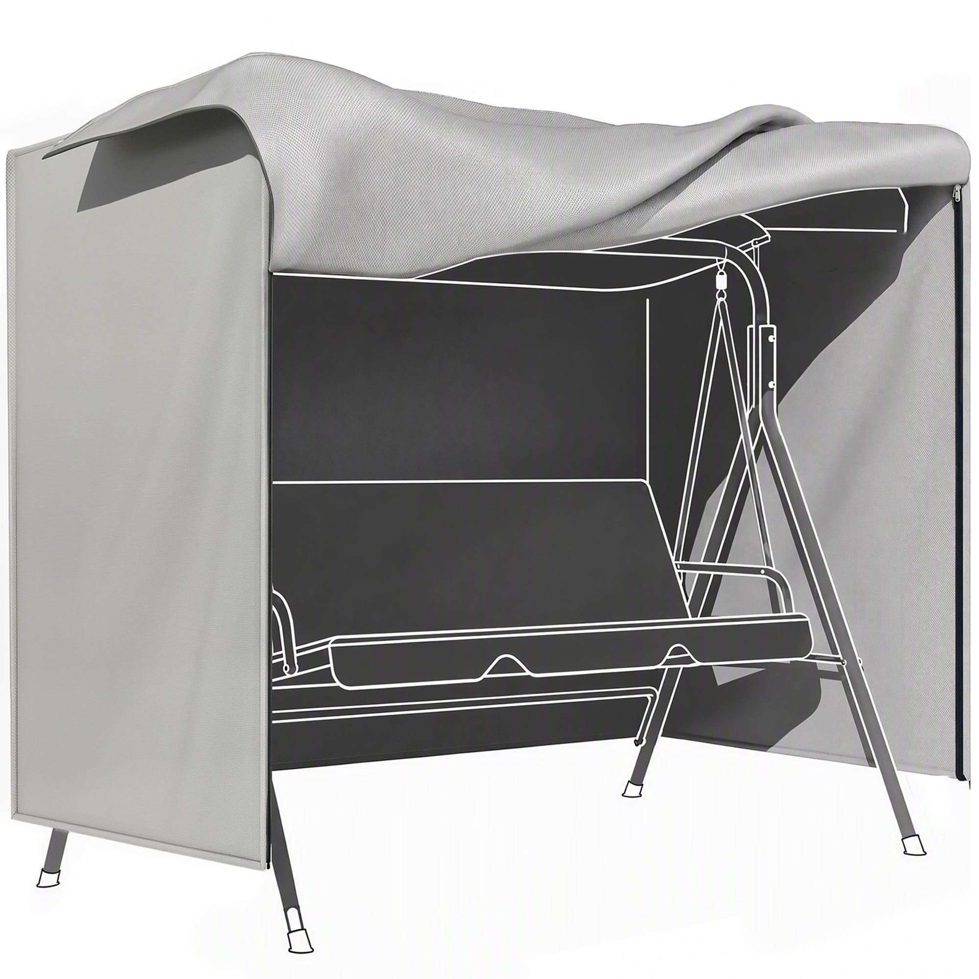 XXXLutz Abdeckplane Grau 177x152x114 cm