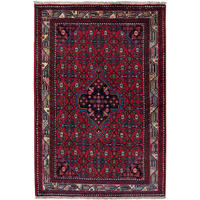 ORIENTTEPPICH handgeknüpft Assadabad Rot 163/113 cm Schurwolle - Rot, Textil (113/163cm) - Looma