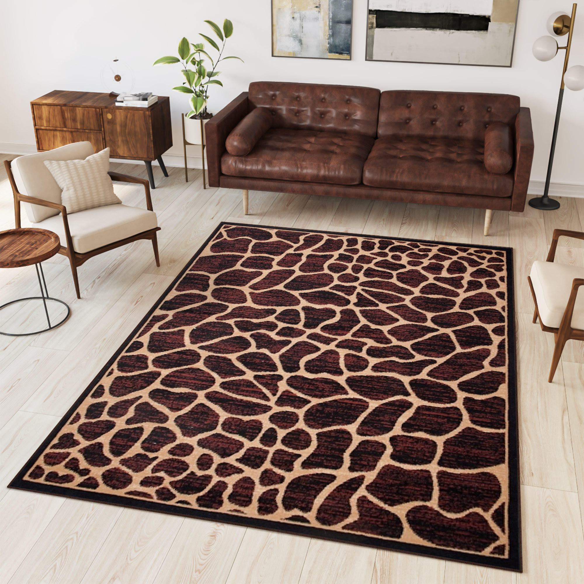 TEPPICH ATLAS Dunkelbraun 70/130 cm - Dunkelbraun, Textil (70/130cm) - Tapiso