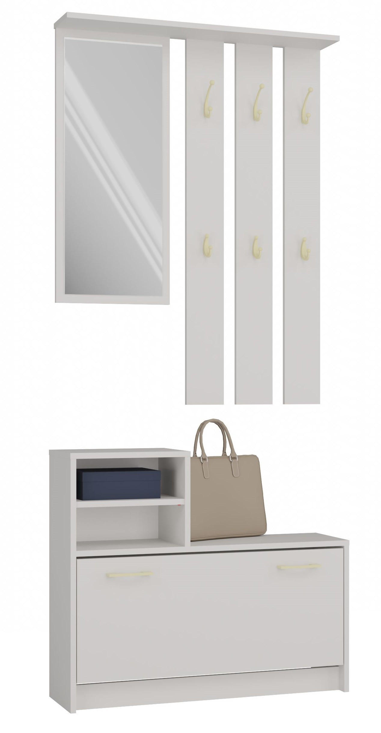 kommodly Garderobenset Beige 85x180x24 cm