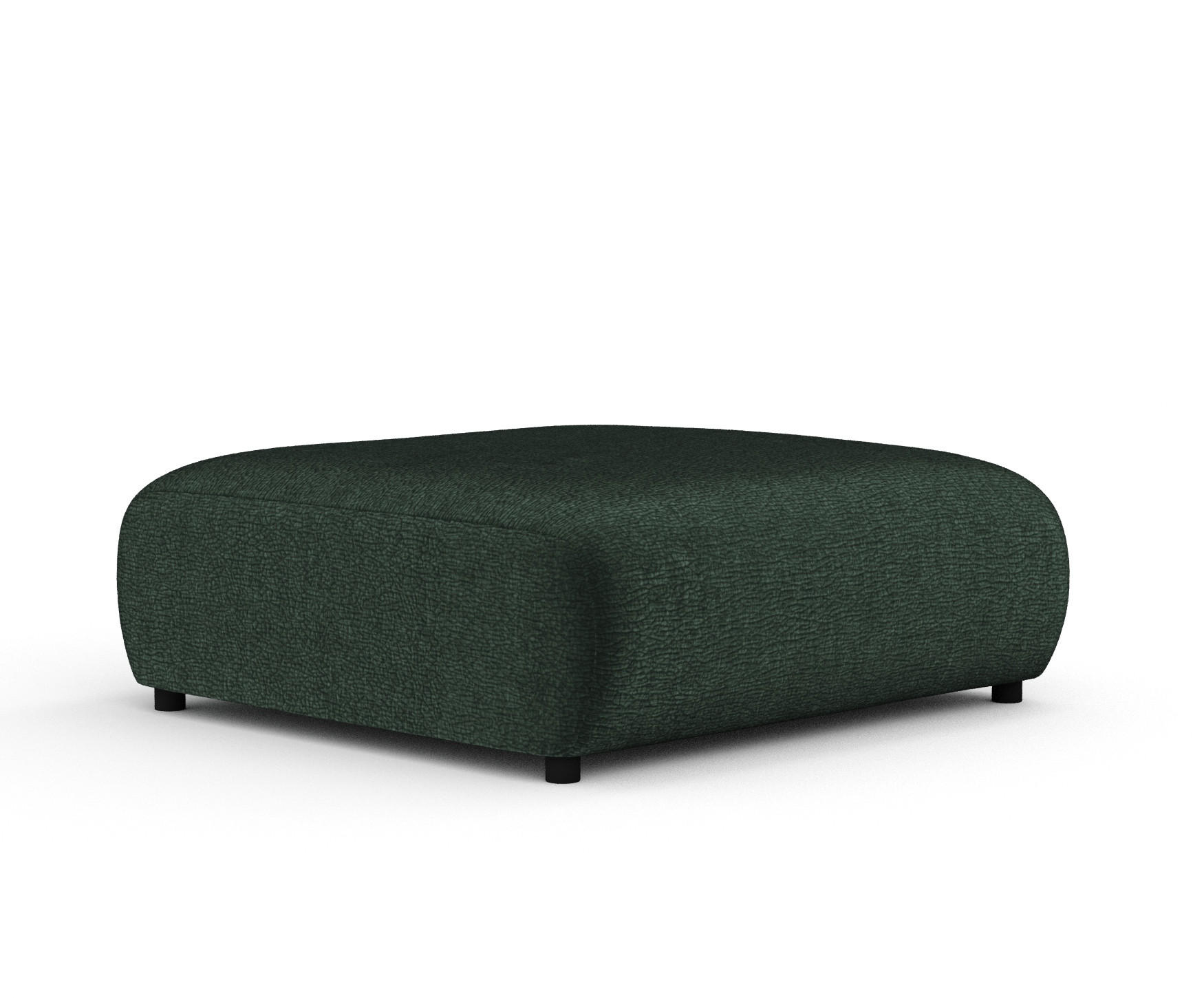 POUF L Zanzibar Grün Chenille - Schwarz/Grün, Holz/Holzwerkstoff (110/37/110cm) - Maison de Reve