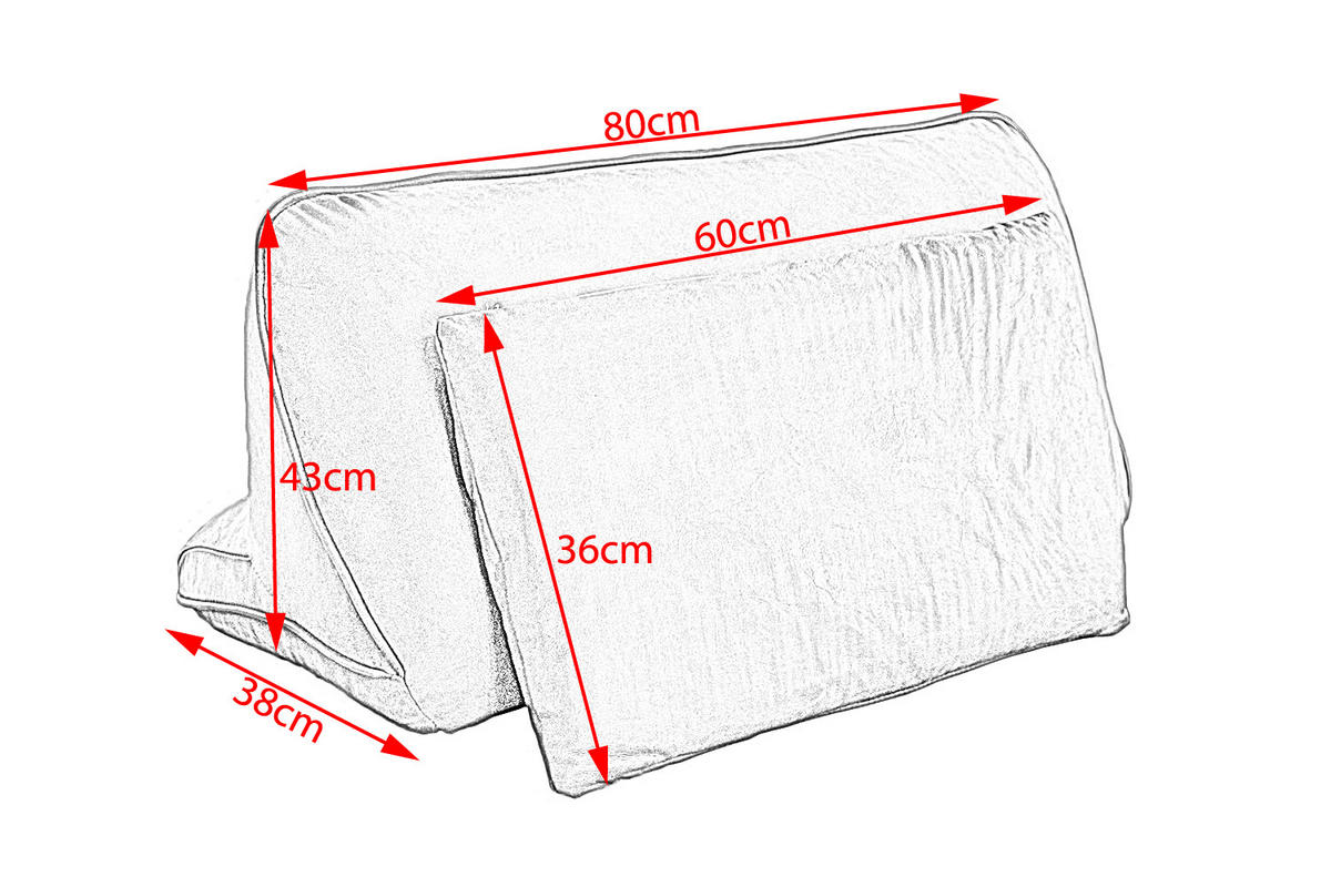 RÜCKENKISSEN WIOLO Braun Leder - Braun, Leder (80/46cm) - KAWOLA
