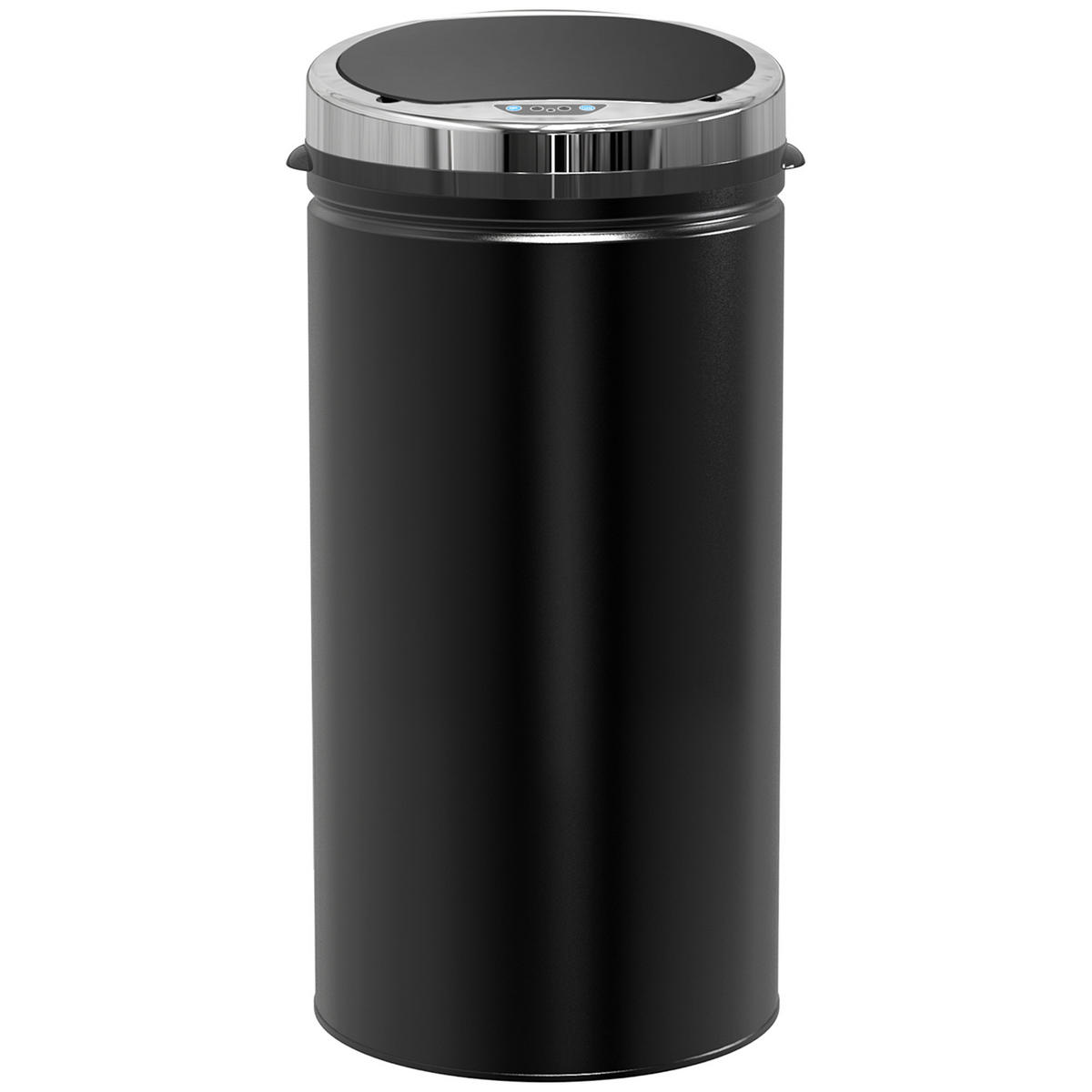 MÜLLEIMER DE-08954 42 L, automatisch mit Bewegungssensor Silber - Schwarz, Metall (30.5/68/30.5cm) - ComfortXL