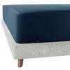 SATINBETTLAKEN aus Baumwolle mit Gummizug - Blau, Textil (120/200cm) - Mr Mattress