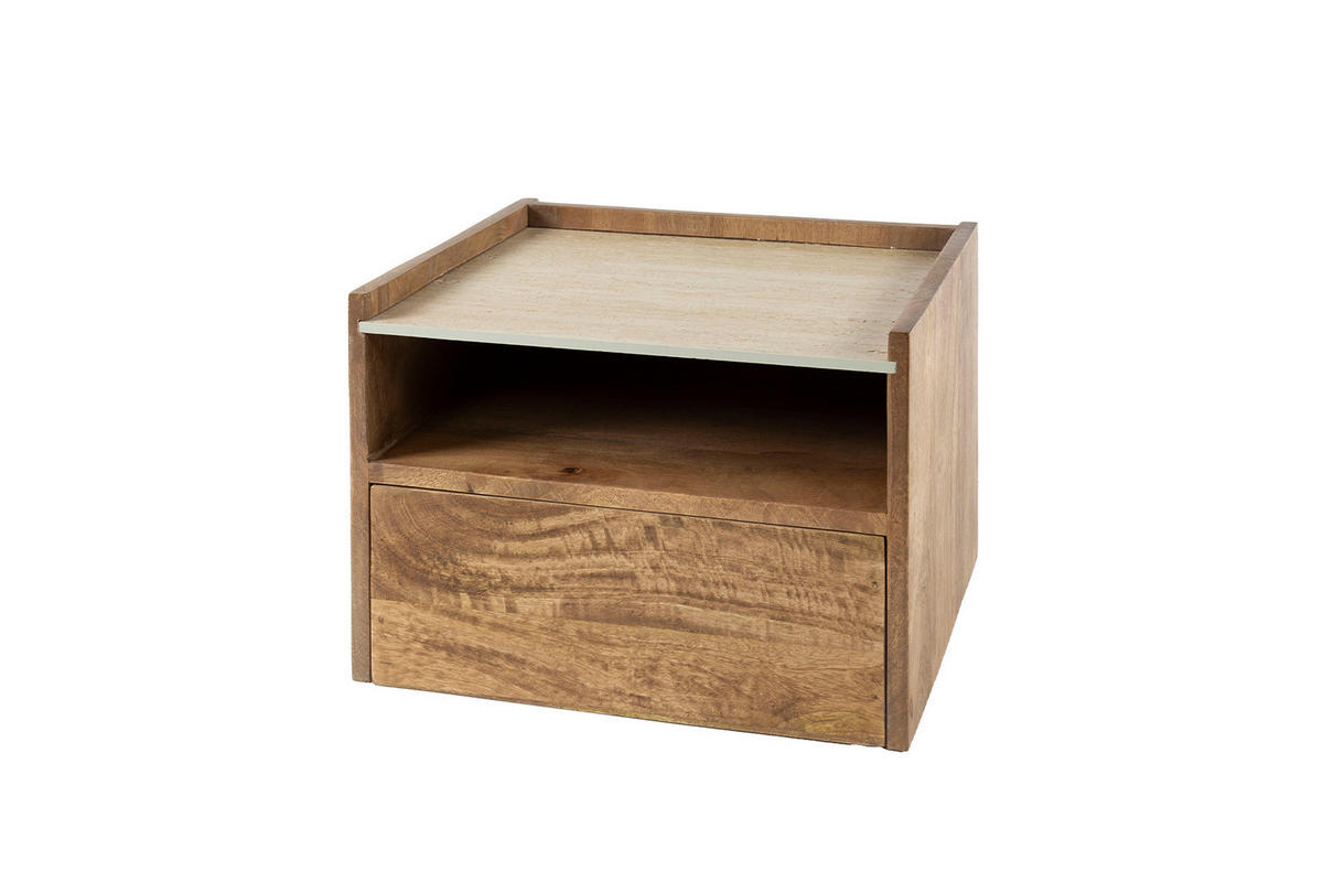NACHTTISCH NORYN Holz Mango - Braun, Holz (40/30/35cm) - KAWOLA