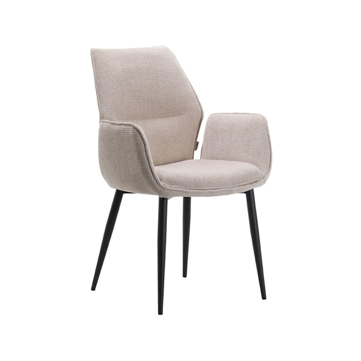 ESSZIMMERSTUHL Morris Beige 59/62/92 cm 2er-Set - Beige, Textil (62/92/59cm) - LABEL51