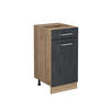 KÜCHENUNTERSCHRANK R-Line Schwarz Beton 40 cm ohne Arbeitsplatte - Honigeiche/Eiche Wotan, Holzwerkstoff (40/81.6/46cm) - Vicco