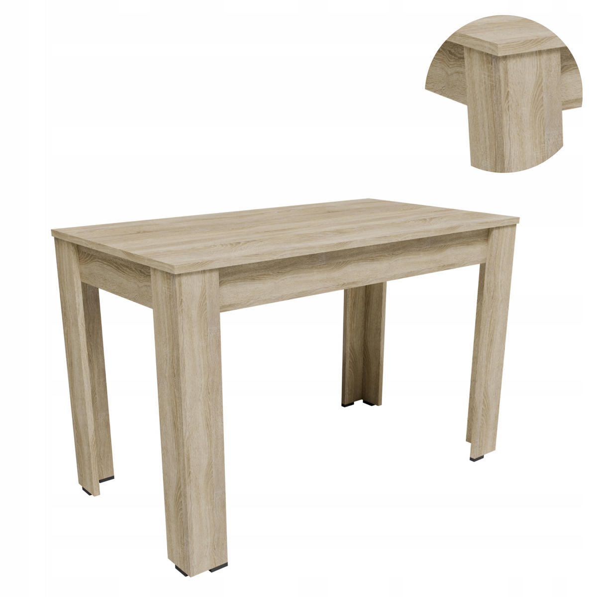 TISCH CR3- STERN Sonoma Eiche 110/60/72,6 cm - Sonoma Eiche, Holzwerkstoff (60/110/72.6cm)