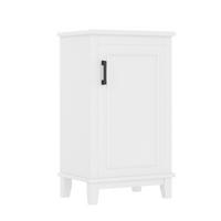 WASCHTISCHKOMBI 51x34x83cm in Weiß mit Keramikbecken & verstellbarem Regal - Weiß, Holzwerkstoff (51/83/34cm) - Modfu