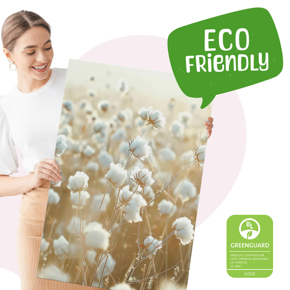 LEINWANDBILDER 3-es Set Pflanzen Natur - Beige/Weiß, Textil (90/40cm) - Muralo