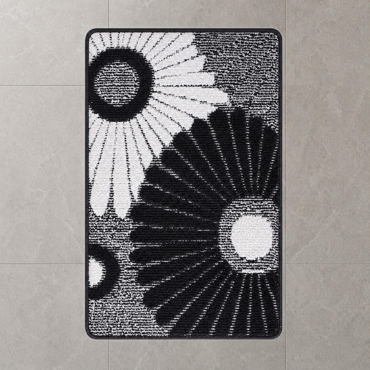 BADEMATTE 80/200cm SCHWARZ - Schwarz, Textil (80/200cm) - ROLFNERS