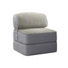 SITZSACK Faltbar Modular Samt grau - Multicolor, Textil (76/82/76cm) - Vercart