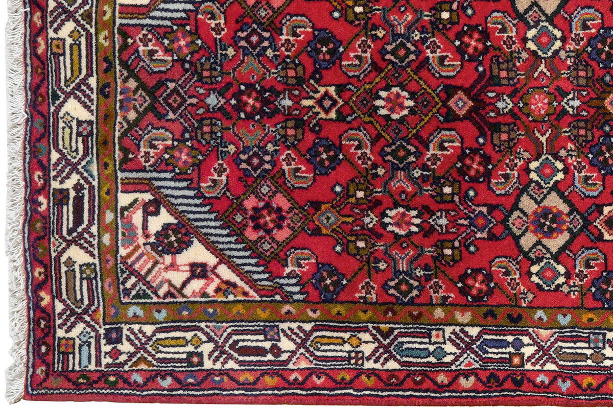 TEPPICH Assadabad Rot 212/77 cm Schurwolle - Rot, Textil (77/212cm) - Looma