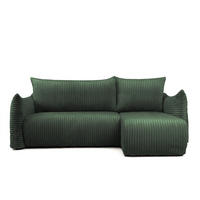 ECKSOFA Mailand Xs Mit Schlaffunktion - Grün, Holzwerkstoff/Textil (226/154cm) - Fun Möbel