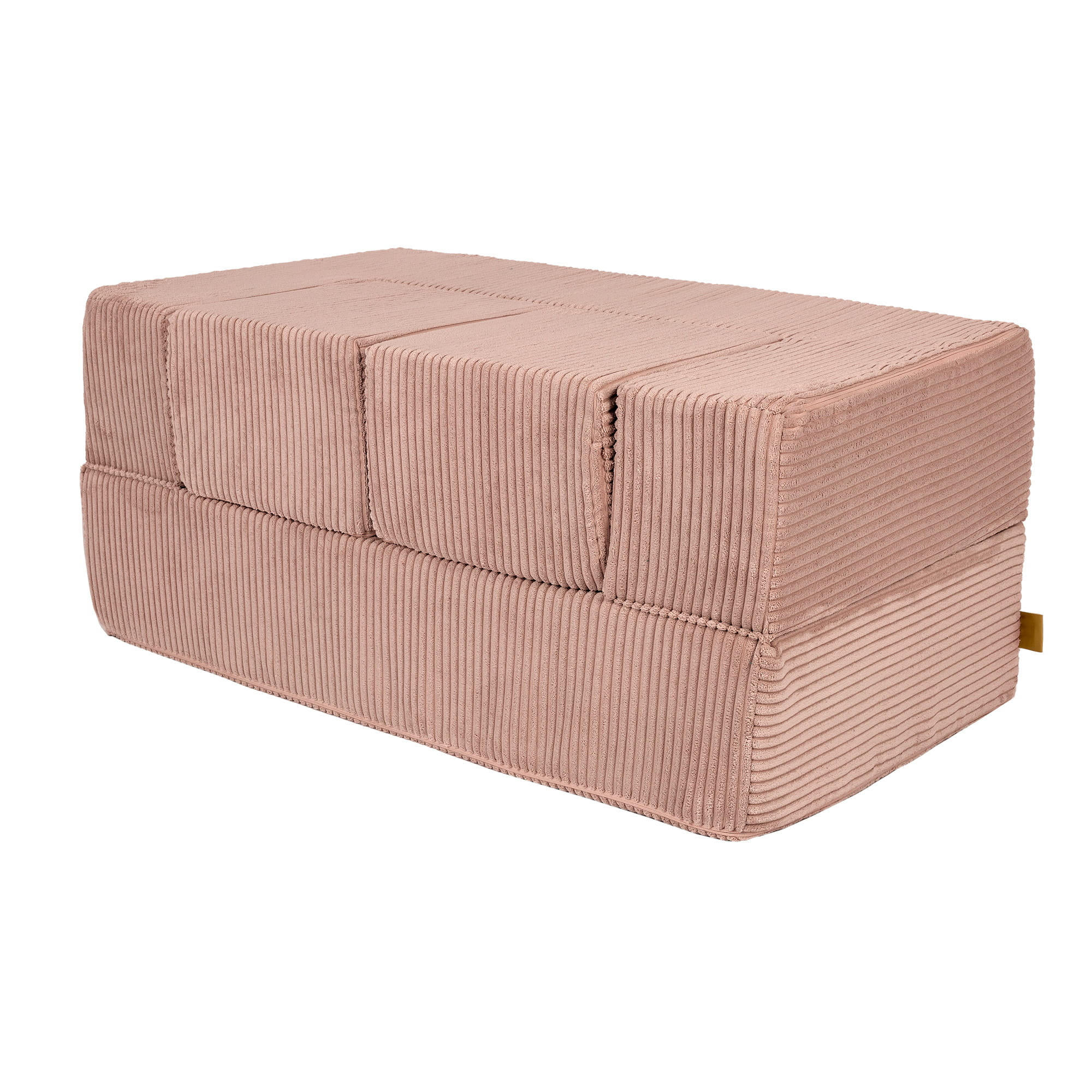 KINDERSOFA, Aesthetic, Cube, Puderrosa - Hellrosa, Textil (96/40/50cm) - MeowBaby