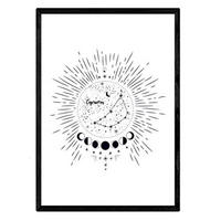 POSTER Sternzeichen Steinbock A4 Rahmenlos - Klar, Papier (29.7/5/21cm) - Nacnic