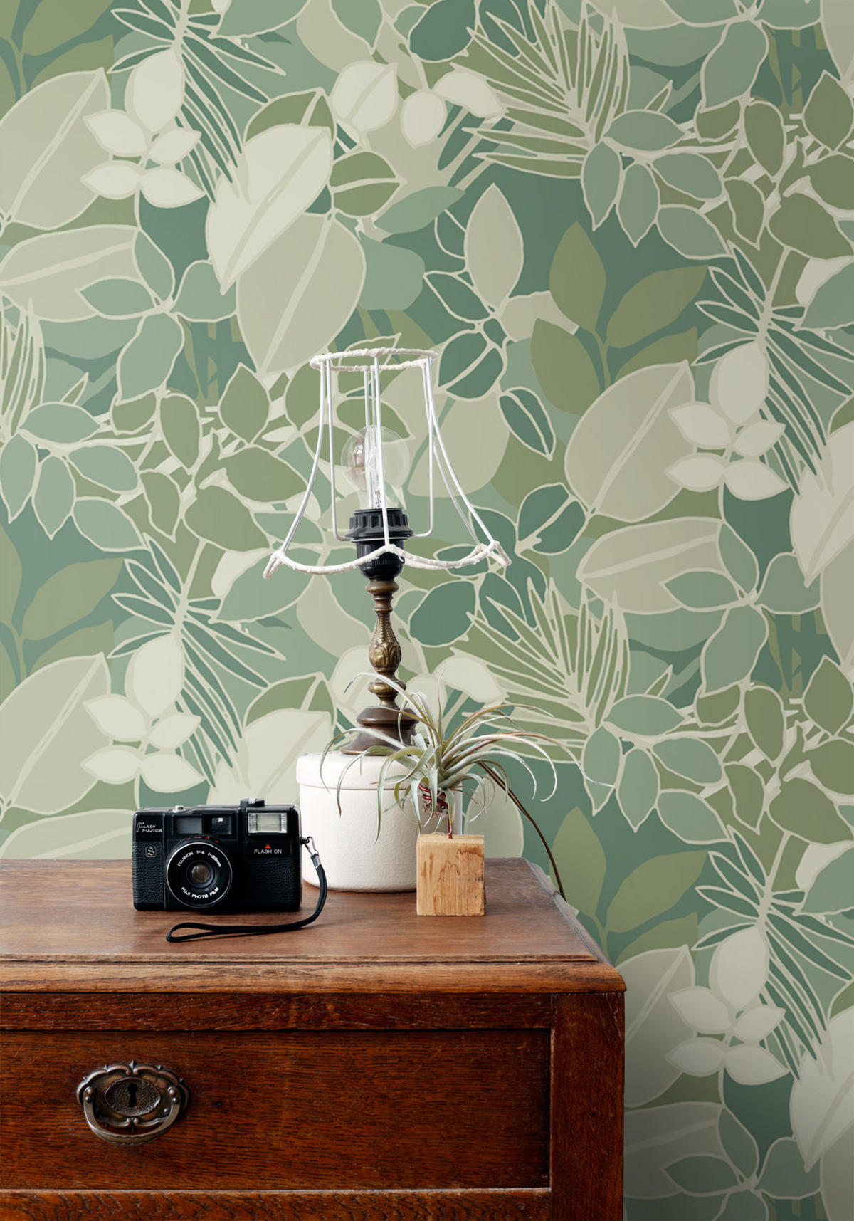 TAPETE Blätter 50 x 900 cm - Grün, Papier (50/900cm) - ESTAhome
