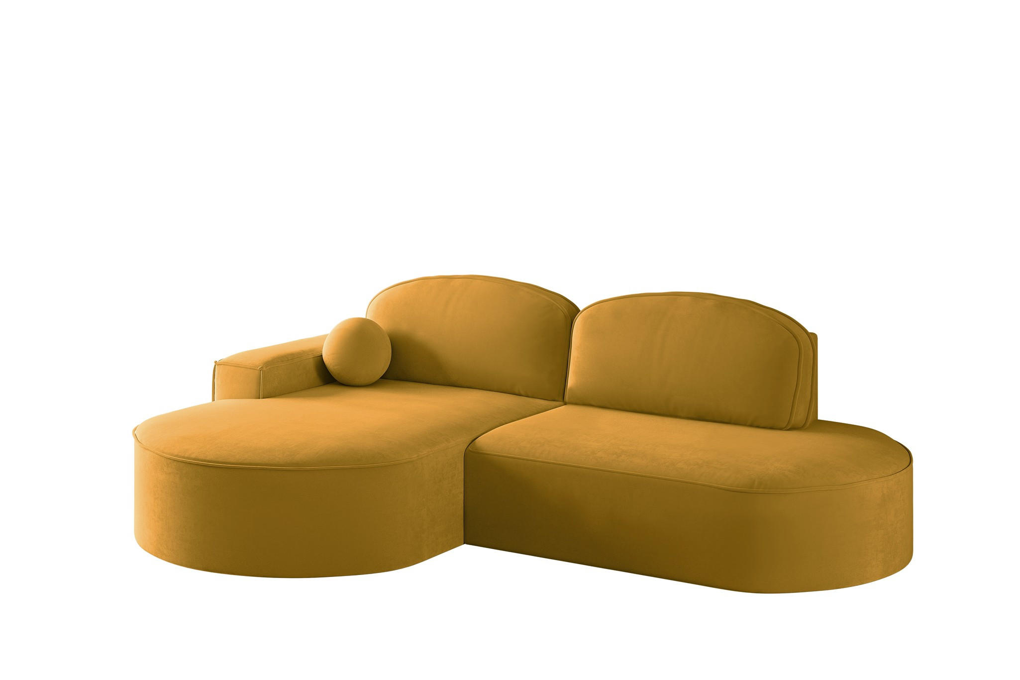 ECKSOFA Girona Mit Schlaffunktion - Gelb, Holzwerkstoff/Textil (278/179cm) - Fun Möbel