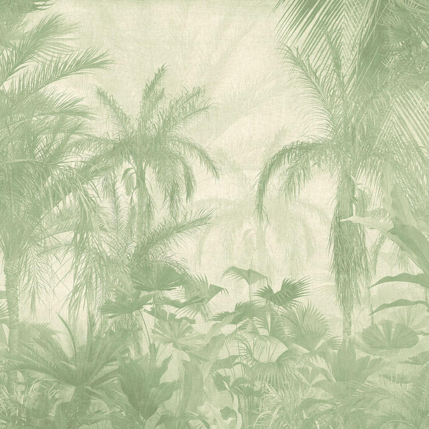 FOTOTAPETE Dschungelmuster 424 x 280 cm - Grün, Papier (424/280cm) - Sanders & Sanders