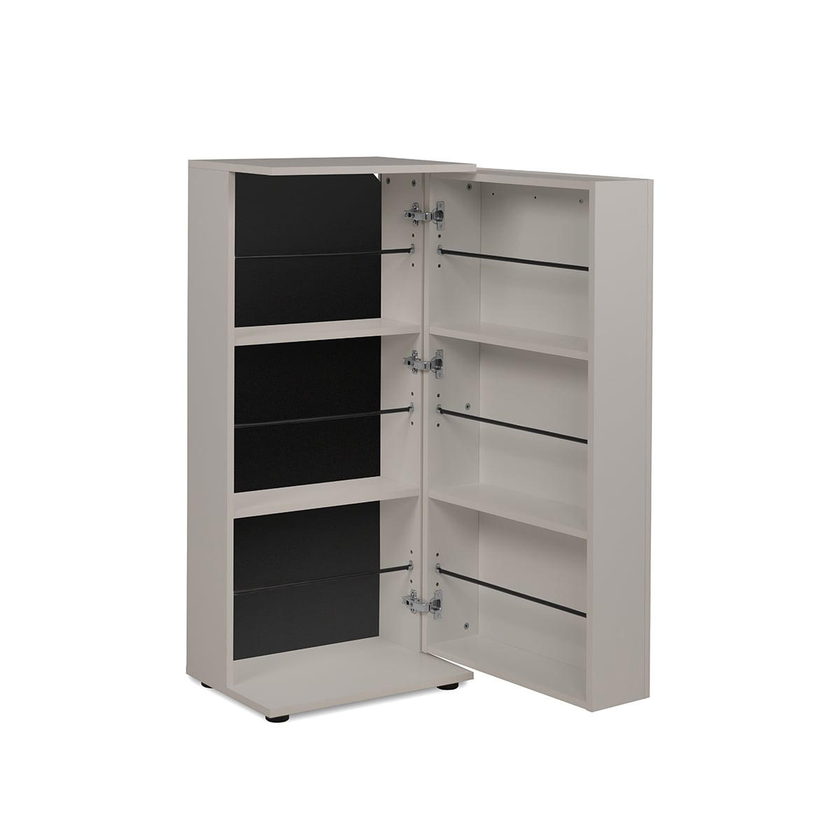 SCHUHSCHRANK 6 Fächer Satos - L50 cm - Beige, Holzwerkstoff (34/110/50cm) - Calicosy