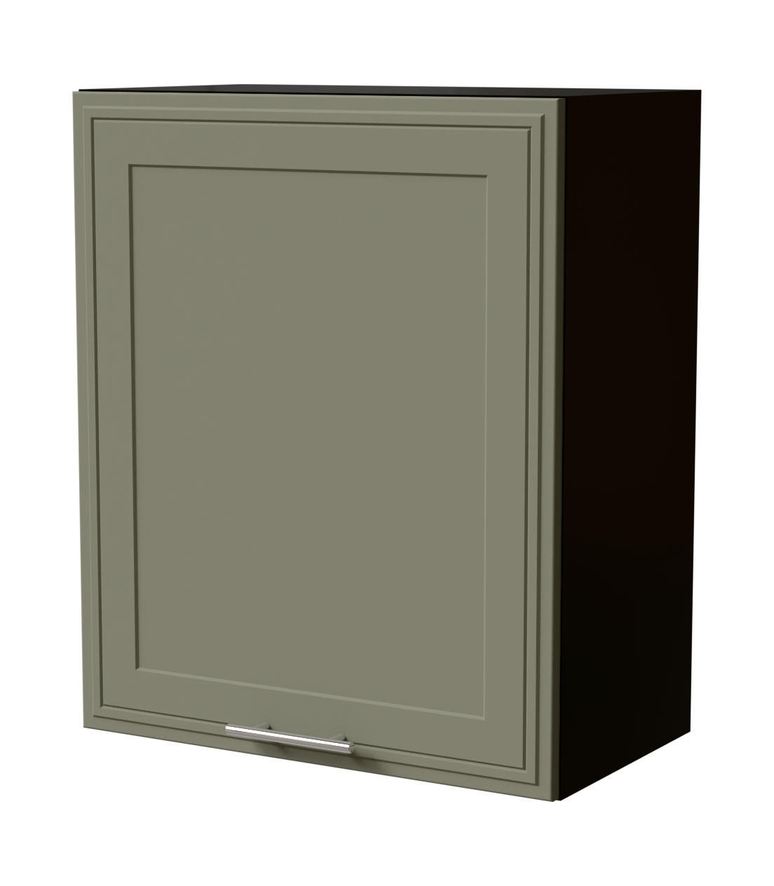 HÄNGESCHRANK Salo W2/60 Schwarz / Reed Green Matt 60 / 32,5 / 72cm - Schwarz/Grün, Holz/Holzwerkstoff (60/72/32.5cm) - Feldmann-Wohnen