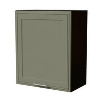 HÄNGESCHRANK Salo W2/60 Schwarz / Reed Green Matt 60 / 32,5 / 72cm - Schwarz/Grün, Holz/Holzwerkstoff (60/72/32.5cm) - Feldmann-Wohnen