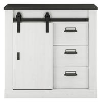 KOMMODE Shelton-61 - Weiß, Holzwerkstoff (93/91/43cm) - Lomado