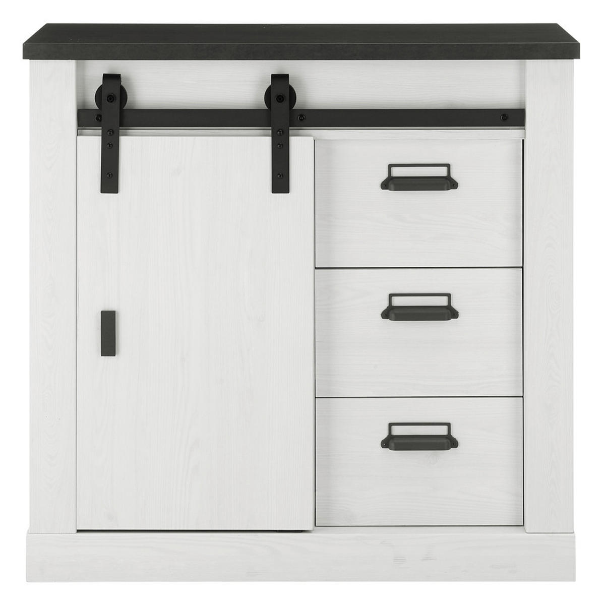 KOMMODE Shelton-61 - Weiß, Holzwerkstoff (93/91/43cm) - Lomado