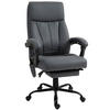 BÜROSTUHL mit Vibrationsmassage, Ergonomisch Schreibtischstuhl mit Liegefunktion - Dunkelgrau, Kunststoff (74/119/65cm) - Vinsetto
