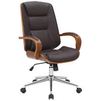 BÜROSTUHL Nyxar walnuss/braun - Chromfarben/Braun, Metall (60/110/68cm) - TPFLiving