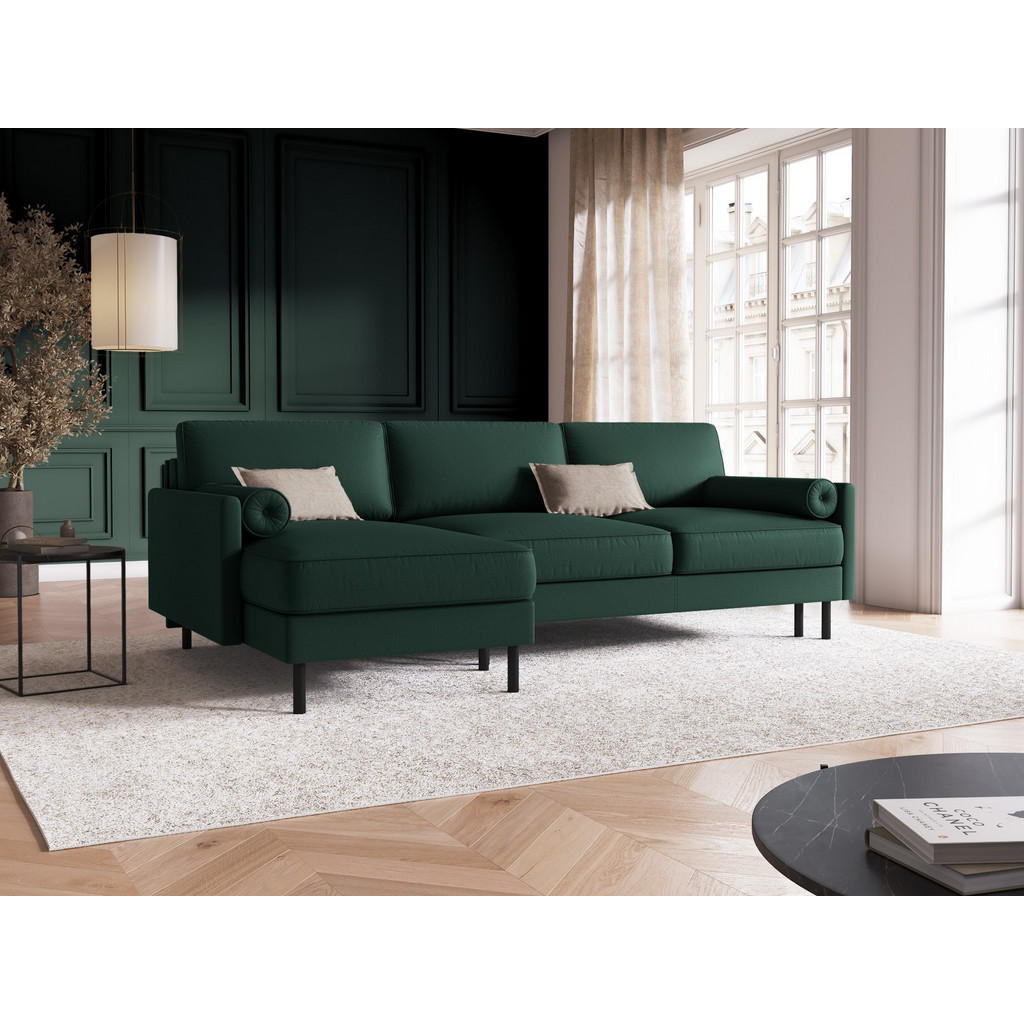 Thumbnail - Micadoni Ausklappbares-Ecksofa, Grün, Textil, 5-Sitzer, L-Form, 212x142 cm, Hergestellt in Europa, Wohnzimmer, Sofas & C...
