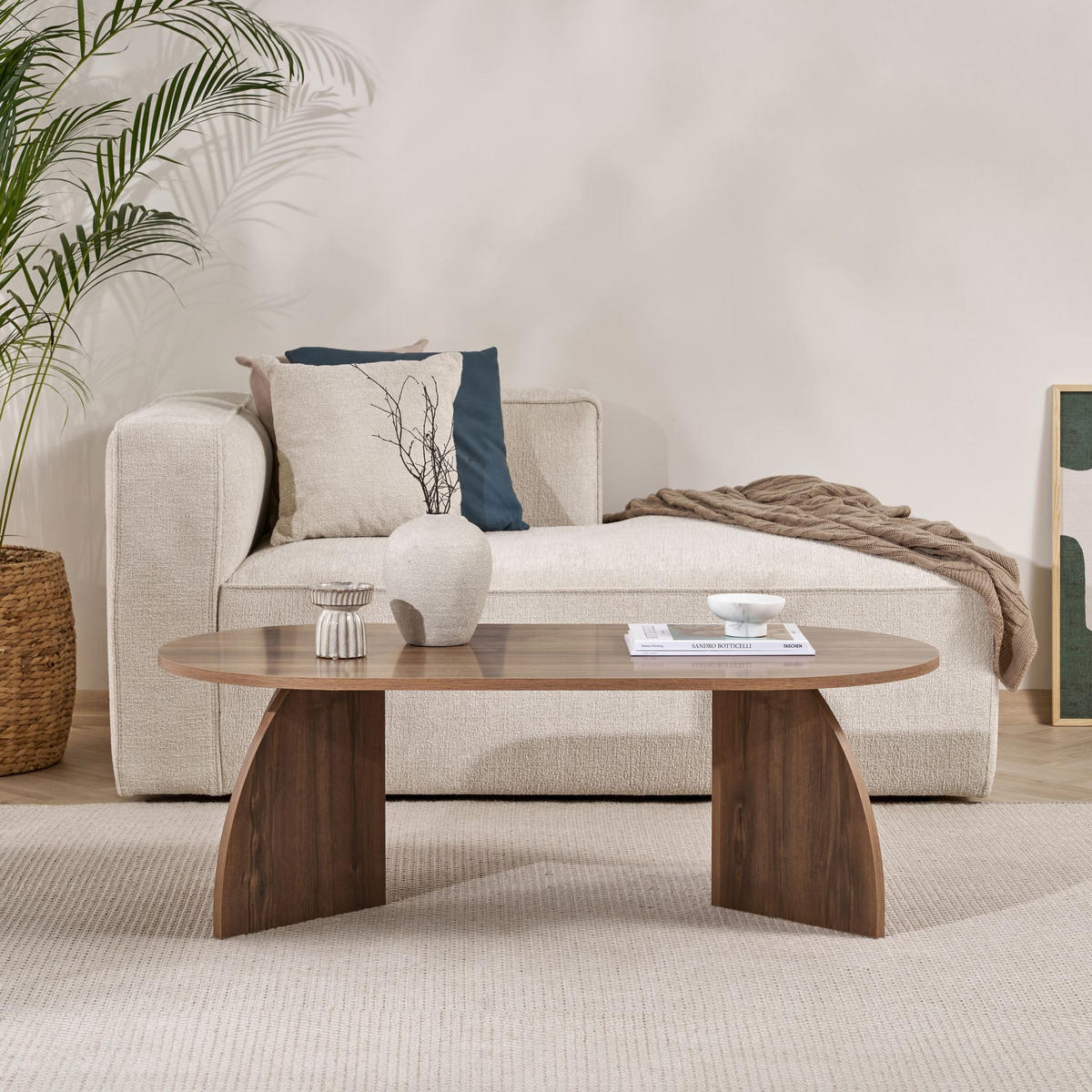 COUCHTISCH Melina Nussbaum - Nussbaumfarben, Holz (60/120/40cm) - Habitat Garten