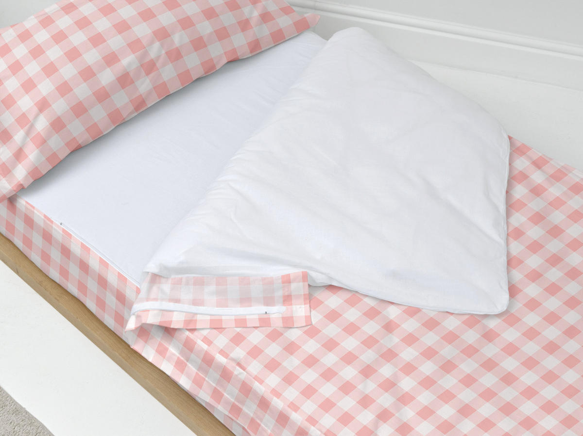 KINDER schlafsack Vichy Rosa 90x200 cm Ohne füllung - Pink, Textil (90/200cm) - Happy Friday