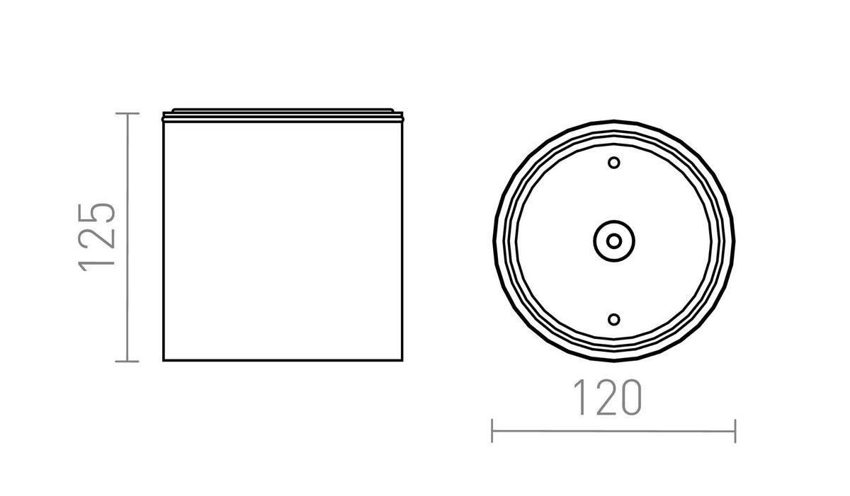 AUSSENLEUCHTE DUNE ES111 Weiß 9 W IP65 - Weiß, Metall (12/12/125cm) - Rendl