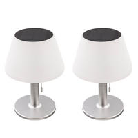 LED AUSSENLEUCHTE Kunststoff Silber 2er Set - Silberfarben, Metall (18.5/18.5/28cm)