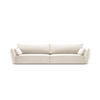 SOFA Kaelle aus Samt leichtes beige 4 Sitzplätze - Creme, Textil (110/85/248cm) - Micadoni