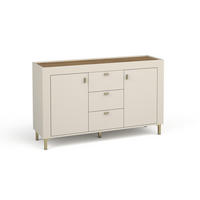 KOMMODE MONI 06 in Kaschmir / Eiche Whiskey matt 137/84/40 cm - Kaschmir, Holzwerkstoff (137/84/40cm) - Deine Möbel 24