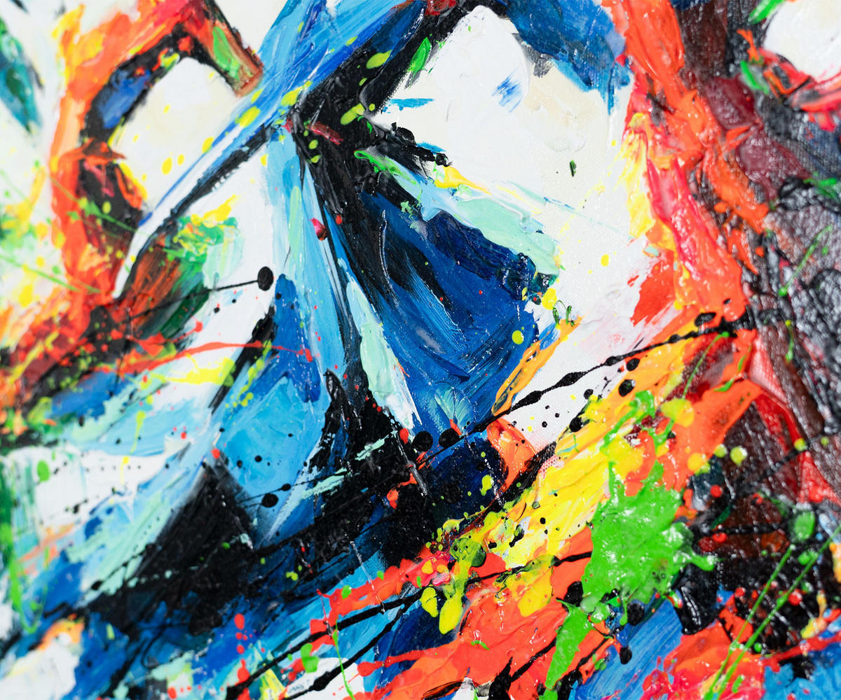 GEMÄLDE Farbenfrohe Anmut auf Keilrahmen 115x50 cm - Multicolor, Holz (115/50cm) - YS-art gallery