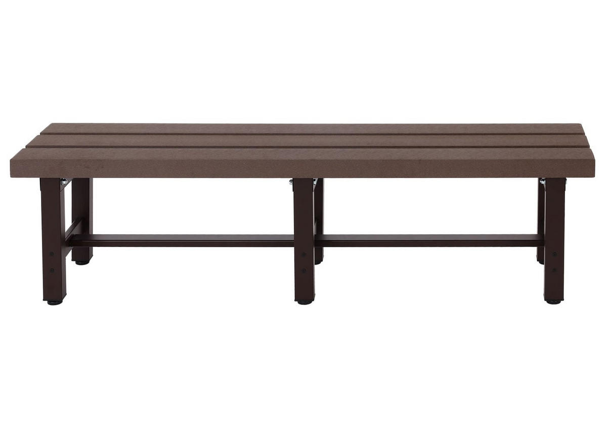 GARTENBANK Alu 40x150x34cm Braun - Braun, Kunststoff (150/40/34cm) - PROREGAL